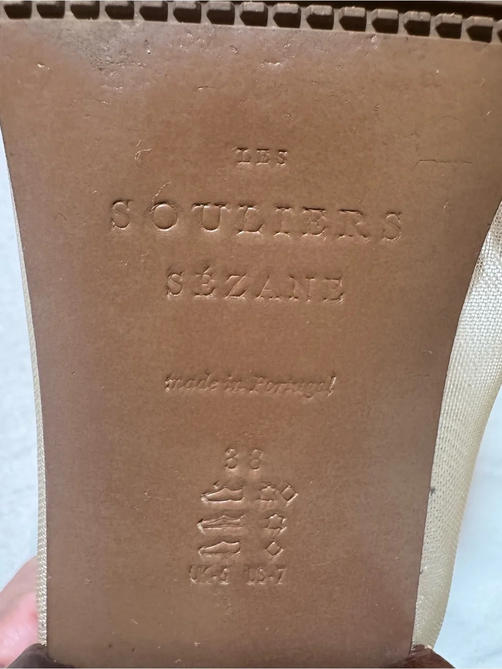 Sezane AUBANE LOW BABIES Size 38 in Cream